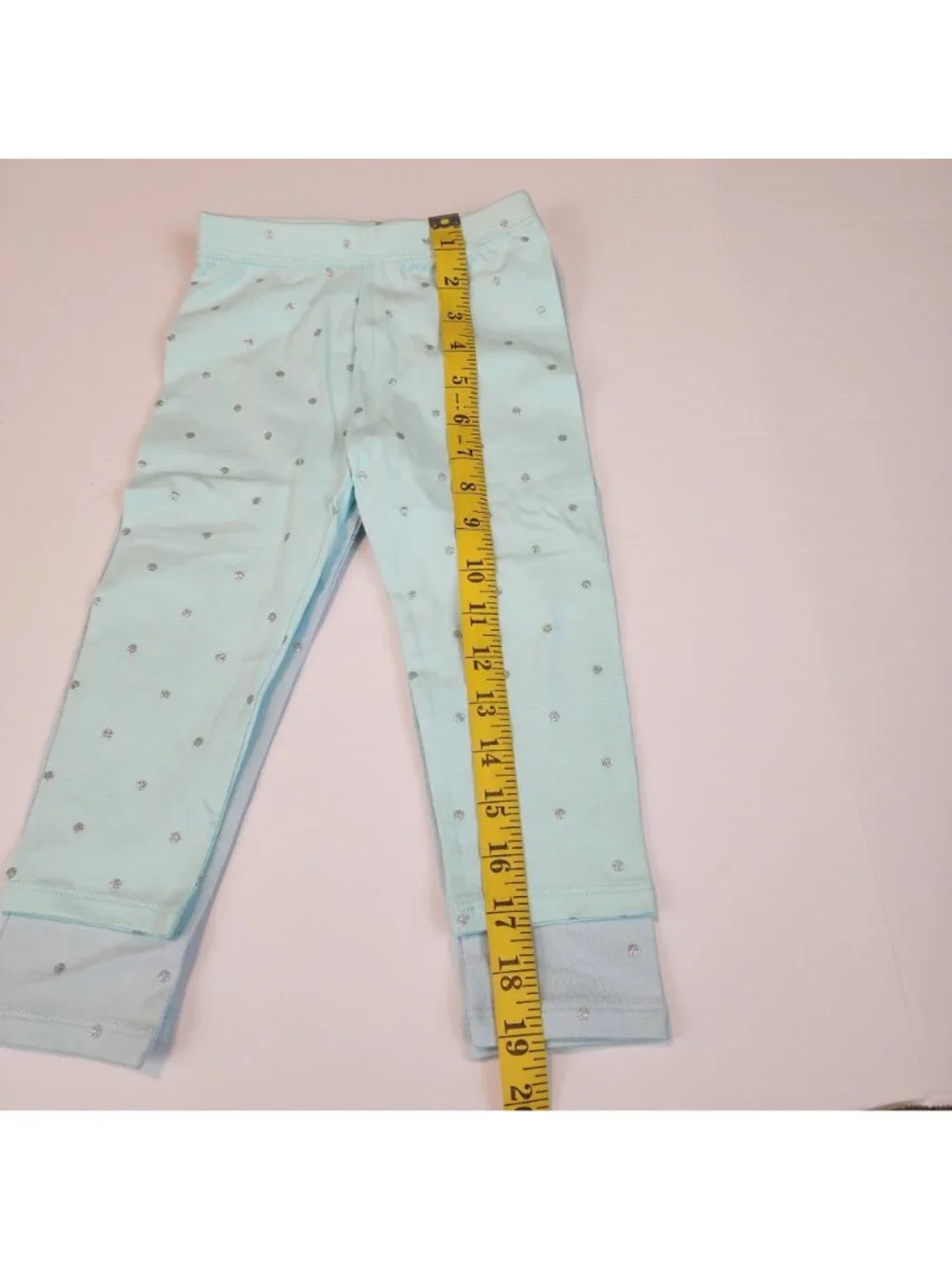 Baby Gap Bundle of 3 leggings size 3 Blue Aqua Silver polka dots New